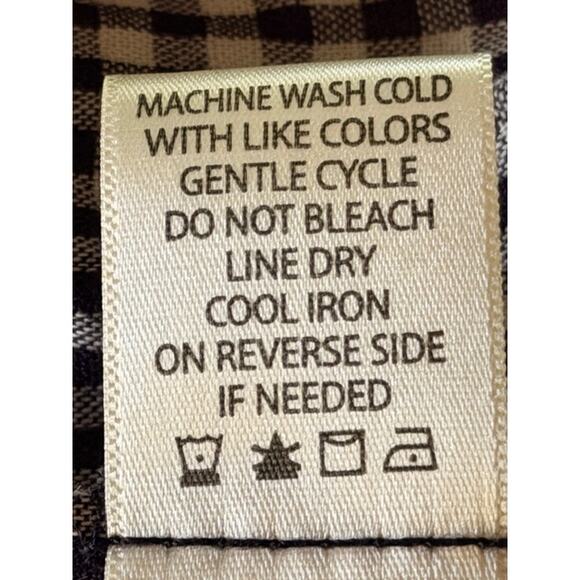 Max Studio Gingham Ruffle Midi Dress Navy Check, Size XL - Picture 8 of 8